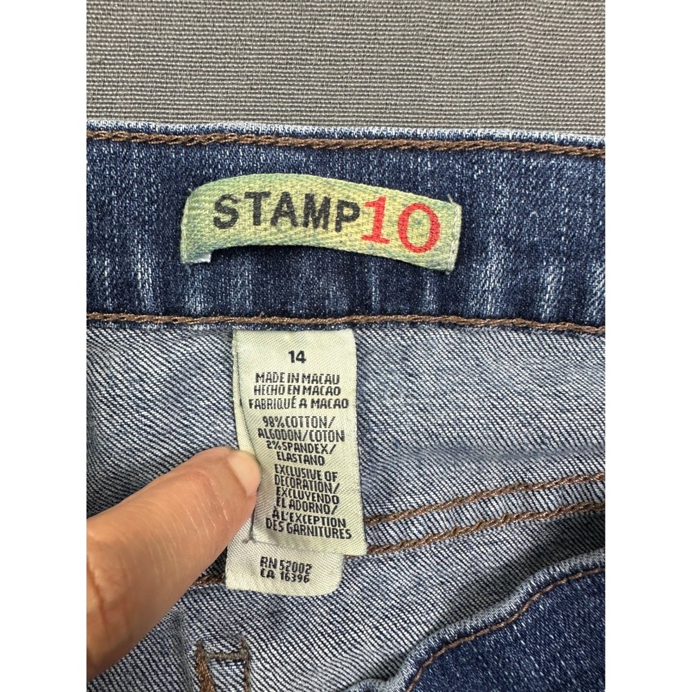 Stamp 10 Women's Straight Leg Blue Jeans Medium Wash Size 14 - Picture 10 of 14